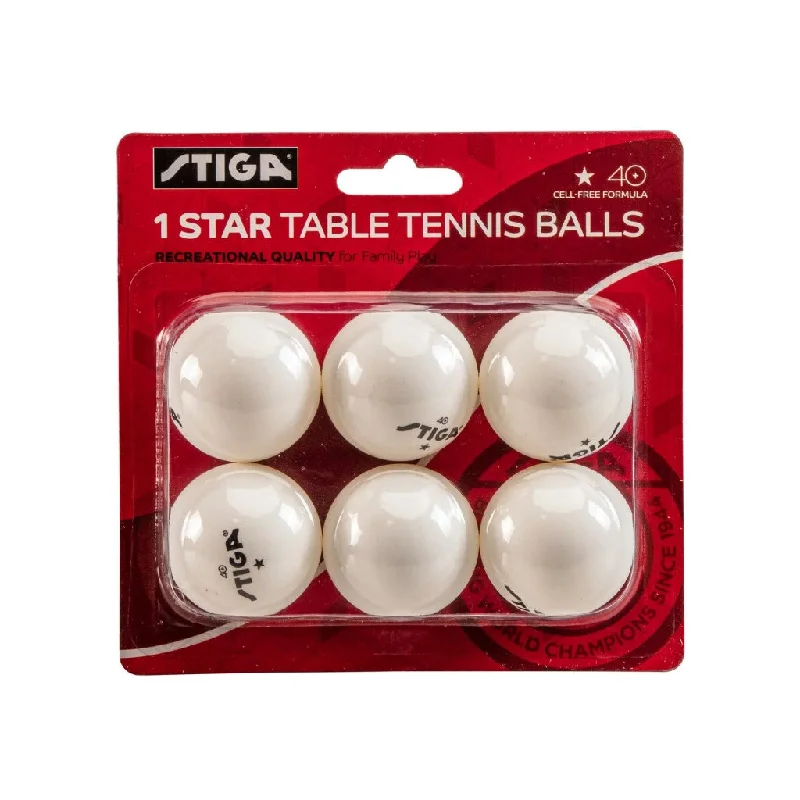 Stiga 1 Star Table Tennis Balls - White