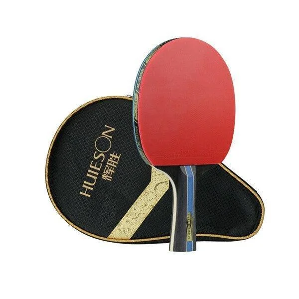 Huieson 4 Star 7 Ply Table Tennis Bat + Case