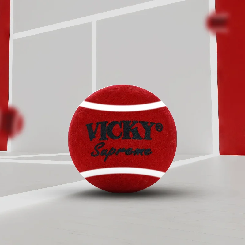 Vicky Supreme Heavy Tennis Balls - Maroon (Pack of 9)