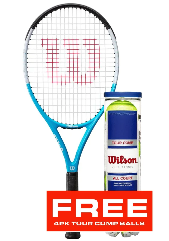 Wilson Ultra Power Rxt 105 Tennis Racquet WR055110U + FREE Wilson Tour Comp Tennis Balls 4 Pcs WRT102600